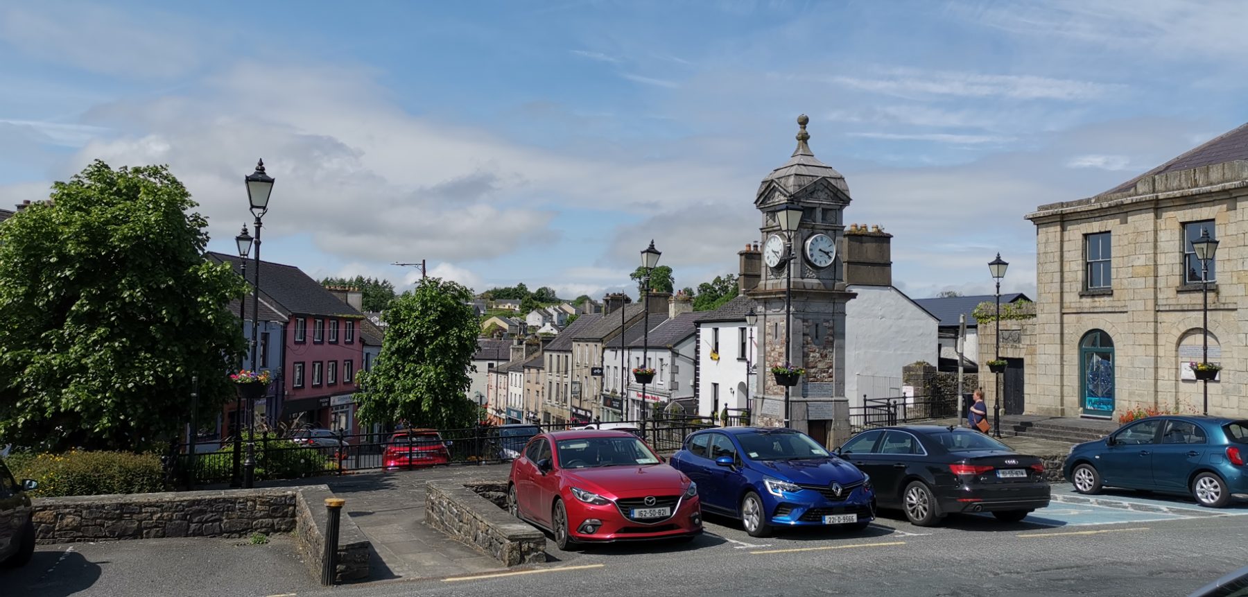 Boyle town centre and clock tower